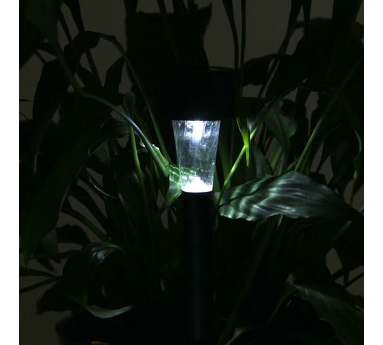 Садовый фонарь Luazon на солнечной батарее "Трапеция" 30 см, d=4.5 см, 1 led, пластик, шоубокс 1221867