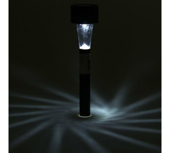 Садовый фонарь Luazon на солнечной батарее "Трапеция" 30 см, d=4.5 см, 1 led, пластик, шоубокс 1221867