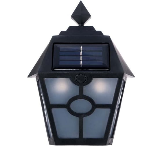 Садовый фонарь Luazon на солнечной батарее "Настенный", 14 х 19 х 6 см, 1 led, пластик, черный 4590938
