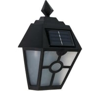 Садовый фонарь Luazon на солнечной батарее "Настенный", 14 х 19 х 6 см, 1 led, пластик, черный, 3000К 5363389