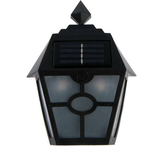 Садовый фонарь Luazon на солнечной батарее "Настенный", 14 х 19 х 6 см, 1 led, пластик, черный, 3000К 5363389