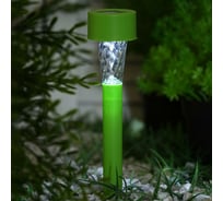 Садовый фонарь Luazon на солнечной батарее "Трапеция", 30 см, d=4.5см,1 led, пластик, зеленая ножка 2997284