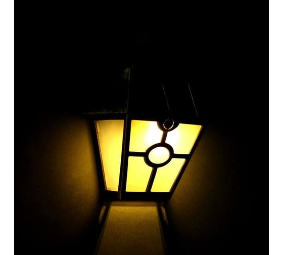Садовый фонарь Luazon на солнечной батарее Настенный, 14 х 19 х 6 см, 1 led, пластик, медный, 6500К 5363390