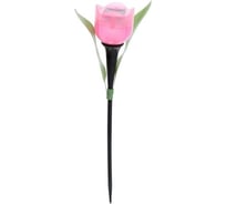 Садовый фонарь Luazon на солнечной батарее Тюльпан розовый 30.5 см, d-5 см, 1 led, пластик 5363361