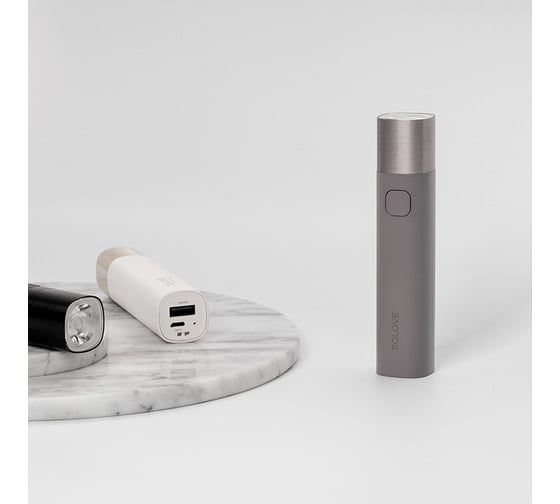 Портативный фонарик SOLOVE 3000mAh Portable Flashlight коричневый X3s Brown RUS