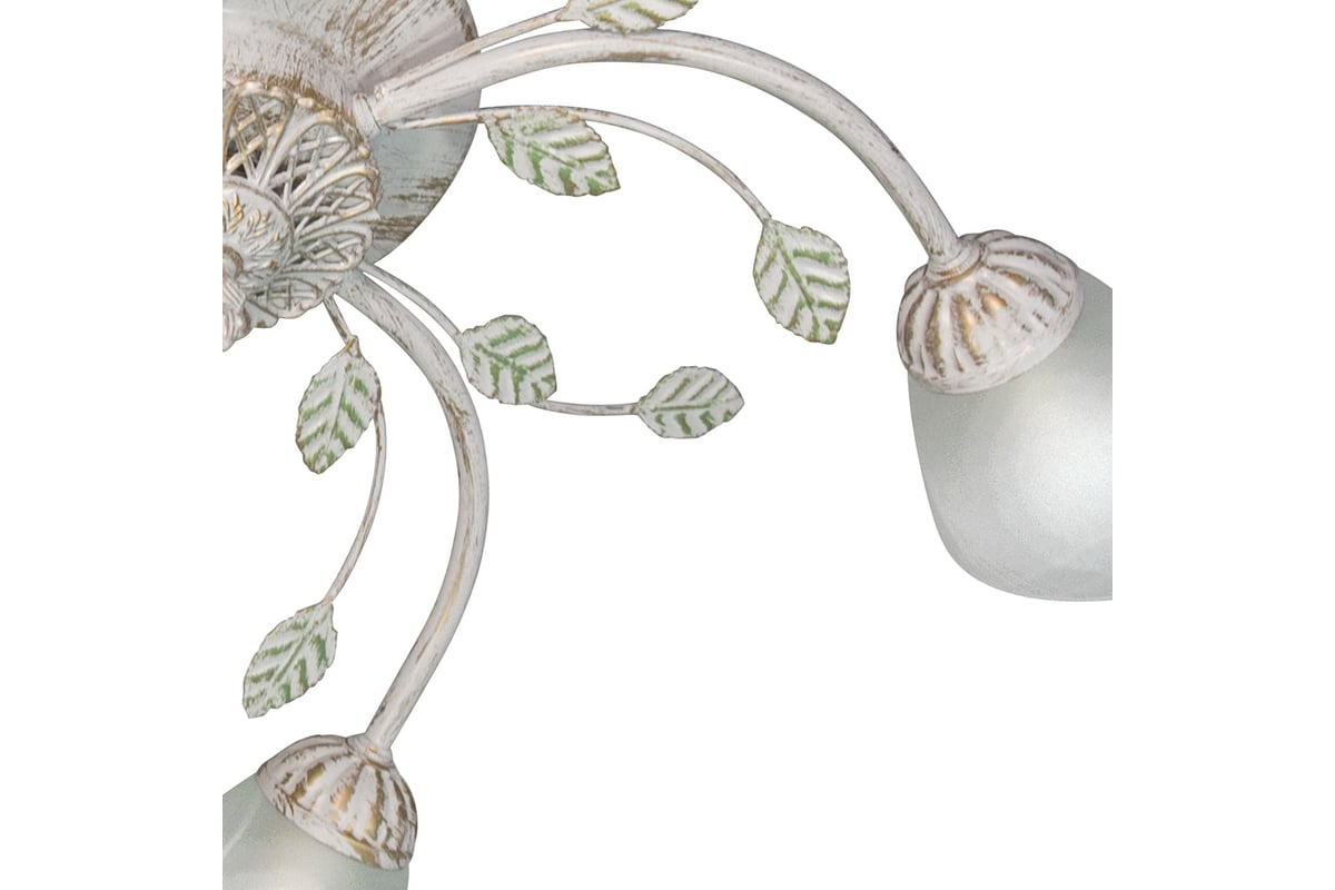 Потолочная люстра ПЕТРАСВЕТ 5 плафона с листочками российского ...