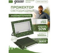 Прожектор светодиодный Elementary Gauss 50W 4500lm IP65 6500К ХАКИ GFD004