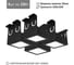Светильник для грильято 4шт по 10Вт 4000К для ячейки 100x100 мм ширина ламели 10 черный встраиваемый Geniled 27182_4000_black 1
