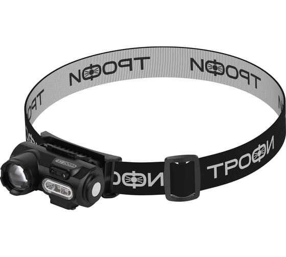 Фонарь налобный светодиодный ТРОФИ GA-103 аккумуляторный, 3 Bт, сенсорное управление, магнит, клипса, 6 режимов Б0069570 1