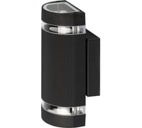 Светильник уличный настенный ЭРА «Адрия» GBW-102-BL-0230 230В 2хGU10 max 30Вт IP54 230х100x90мм вверх/вниз черный Б0069595