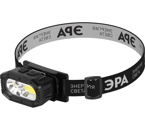 Фонарь налобный светодиодный ЭРА GA-814 аккумуляторный, 5 Вт COB + 5 Вт LED, 5 режимов, сенсорное управление Б0069577 1
