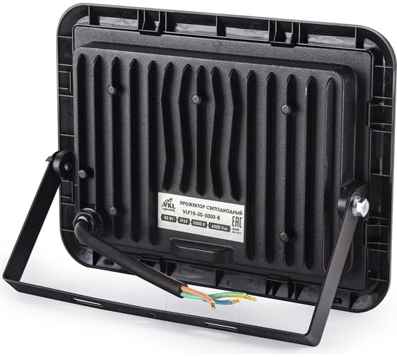 Прожектор VKL electric LED 50W VLF10-50-5000-B 5000К 6000Лм 220V IP65 черный 1/30 1199081