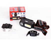Налобный аккумуляторный фонарь Ultraflash LED53763 4Вт черный XPE+COB LED 1 реж., крепл. 14504