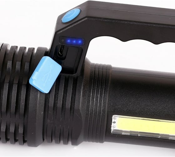 Аккумуляторный фонарь Ultraflash LED53765 4В, черный 2LED, 3 Вт, 4 режима USB 14665