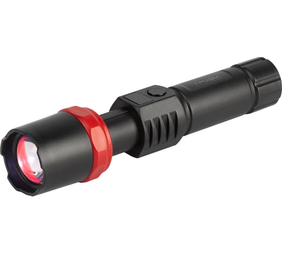 Светодиодный фонарь ТРОФИ UA-102 ручной аккумуляторный 5 Вт оптический Zoom 3 режима, дисплей Б0069799