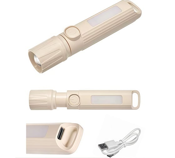 Фонарь FOCUSray 1340 акку 400 mAH 180 люмен 3W ZOOM USB кабель 890385