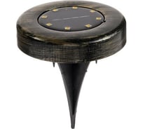 Грунтовый светильник на солнечной батарее Luazon герметичный 3 Вт 8 LED IP66 3000К под медь 5396862