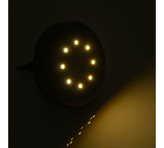 Грунтовый светильник на солнечной батарее Luazon герметичный 3 Вт 8 LED IP66 3000К под бронзу 5396863