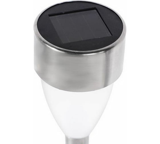 Садовый фонарь на солнечной батарее Luazon Матовый 365 см d-5.5 см 1 led металл белый 5363369