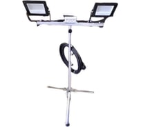 Уличный светодиодный прожектор REXPO на облегченном штативе, 4 колена 0.5м 2*100 Вт РЭК 0,5-1.6А 4к 2х100