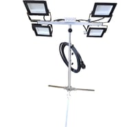 Уличный светодиодный прожектор REXPO на облегченном штативе, 4 колена 0.5м 4*100 Вт РЭК 0,5-1.6А 4к 4х100