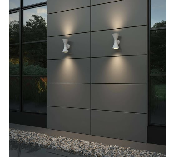 Уличный настенный светильник ODEON LIGHT IP65 металл, стекло GU10 2х5W AXEN 4611/10WL