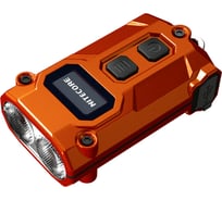 Наключный фонарь NITECORE TINI3 ORANGE MCT/UHE, 600 Люмен, 90 м, 85 ч, 330 мАч, USB-C 2621