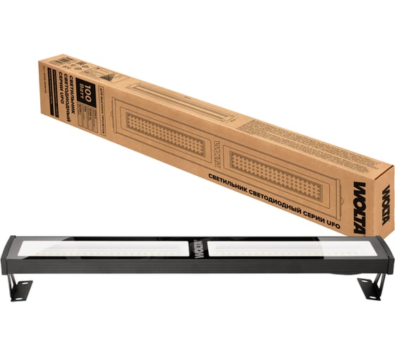 Складской линейный светильник Wolta 100Вт 5700K 10000лм IP65 без пульсации UFOS-100W/03