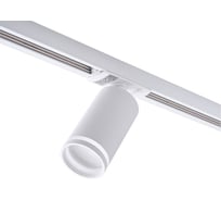 Светильник трековый однофазный truEnergy с матовым кольцом под лампу GU10 53x100 мм металл IP20 круг белый 21137