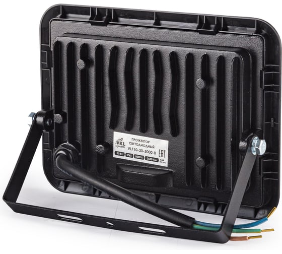 Прожектор VKL electric LED 30W VLF10-30-5000-B 5000К 3600Лм 220V IP65 черный 1/40 1199080