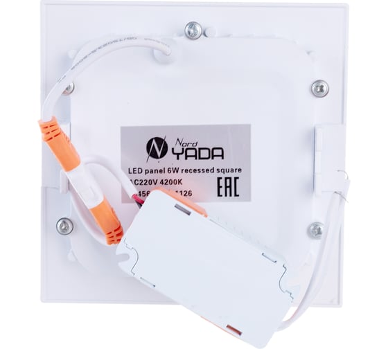 Светильник Nord-Yada LED panel 6W 220V 4200K (квадратная панель 120х120мм) 904566
