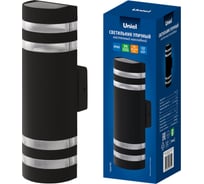 Светильник уличный архитектурный накладной Uniel, под 2 лампы E27, 2x60 Вт, IP65, черный UUL-S16A 2x60W/E27 IP65 BLACK UL-00012917