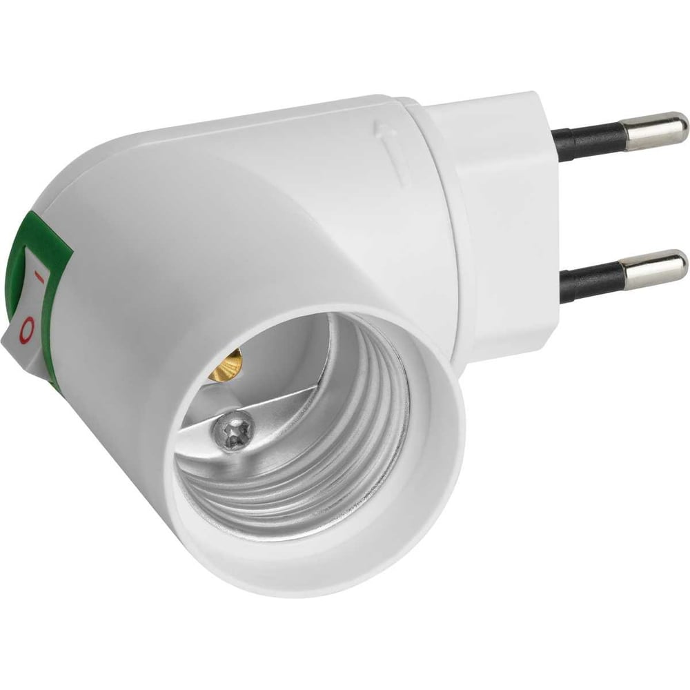 Переходник вилка-Е27 duwi с выключателем, белый 24639 8 - выгодная цена ...