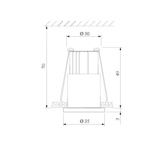Встраиваемый светильник Elektrostandard 15269 LED 3W WH белый a056021