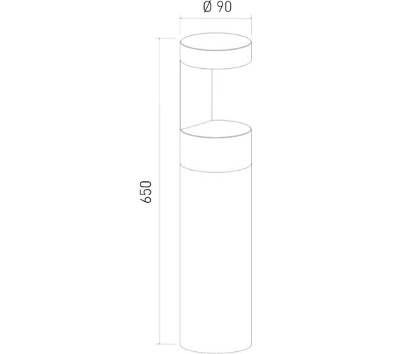 Садово-парковый светильник Elektrostandard - 35126 -F 1640 TECHNO LED Nimbus серый a055642