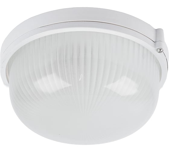 Светильник FERON НБП 03-60-001 190х176х82мм, E27 max 60 Вт, алюм., стекло, IP54, белый 53169