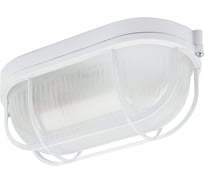 Светильник FERON НБП 04-60-002 212х105х85мм E27, max 60 Вт, алюм., стекло, решетка, IP54, белый 53172