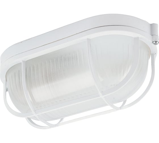 Светильник FERON НБП 04-60-002 212х105х85мм E27, max 60 Вт, алюм., стекло, решетка, IP54, белый 53172