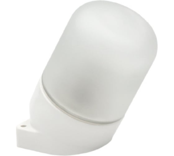 Светильник FERON НББ 01-60-102 129х152х89мм, E27 max 60Вт, наклонный керам. корпус, стекло, IP65, белый 53165 1