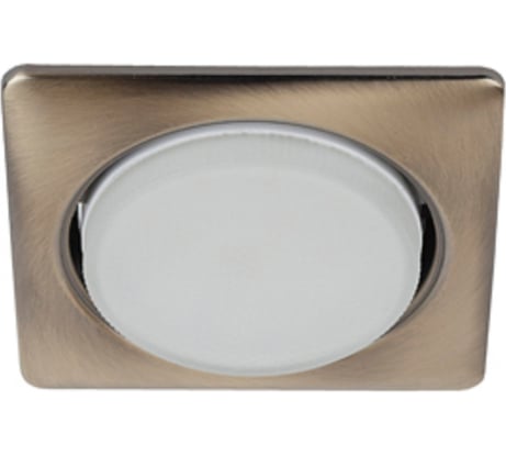 Светильник ЭРА под лампу Gx53, квадратный, 220V, 13W, бронза KL71 SB 1 к Б0048958