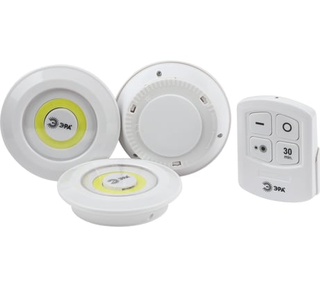 Светодиодный фонарь подсветка ЭРА SB-511 пушлайт, 6Вт, COB, 3хAAA, белый, 3 штуке в коробке, ИК пульт, Б0052315