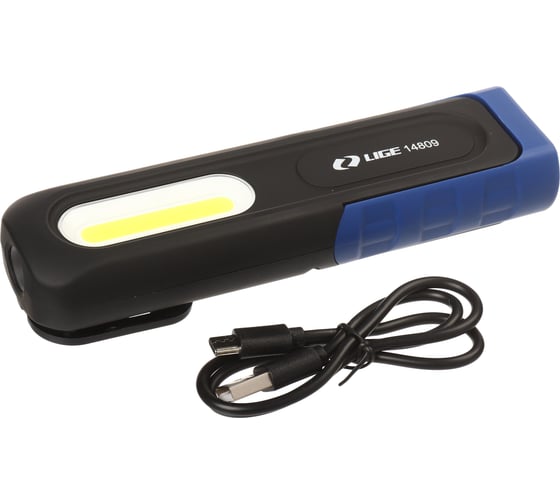 Фонарь аккумуляторныйLIGE (180, 5W, COB 7000K, 450 Lumen, 3.7V, 2000mAh, Type-C) LG-14809 861755 1