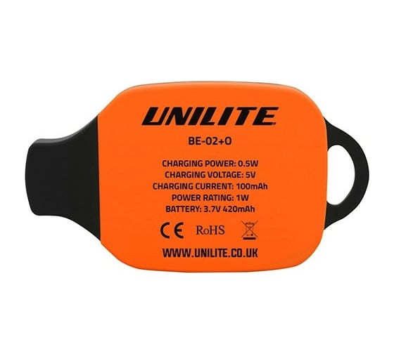 Шапка с фонариком оранжевая Unilite BE-02+O