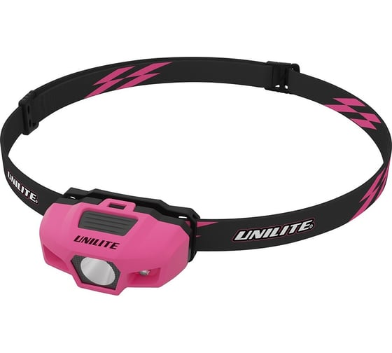 Спортивный налобный фонарь розовый Unilite SPORT-H1-PINK