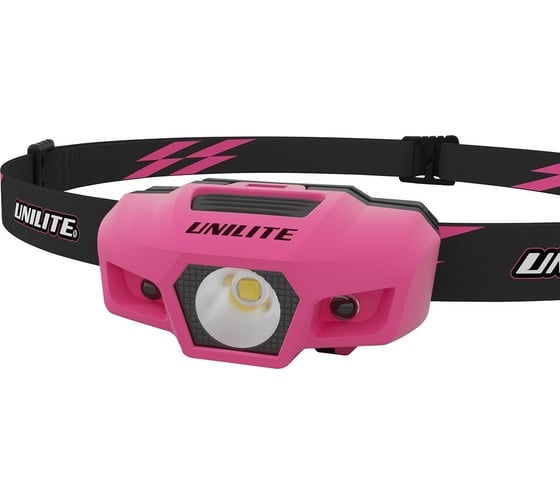 Спортивный налобный фонарь розовый Unilite SPORT-H1-PINK
