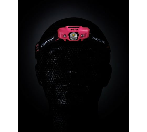 Спортивный налобный фонарь розовый Unilite SPORT-H1-PINK