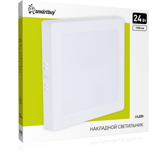 Накладной (LED) светильник SMARTBUY SDL квадратный пластик -24Вт/4000K/IP40 SBL-SqSDLp-24-40 1