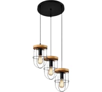 Подвес Светиль 23531/3HQ BK+WOOD черный/дерево 3х40W E27 h1000, 24 988386368