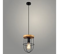 Подвес Светиль 23530/1HQ BK+WOOD черный/дерево 1х40W E27 h1000, 24 988386367