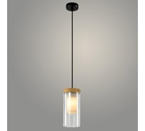 Подвес Светиль 24255/1HQ G BK+WOOD черный/дерево 1х40W E27 h1000, 24 988386364